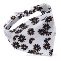 Custom flower print cotton fashionable pet bandana